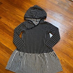 Tea Collection Long Sleeve hooded dress size 5